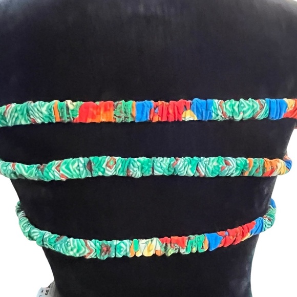 Free People Bali Birds of Paradise Floral Flowy Strapless Wide Leg Jumpsuit SZ S - Picture 4 of 15